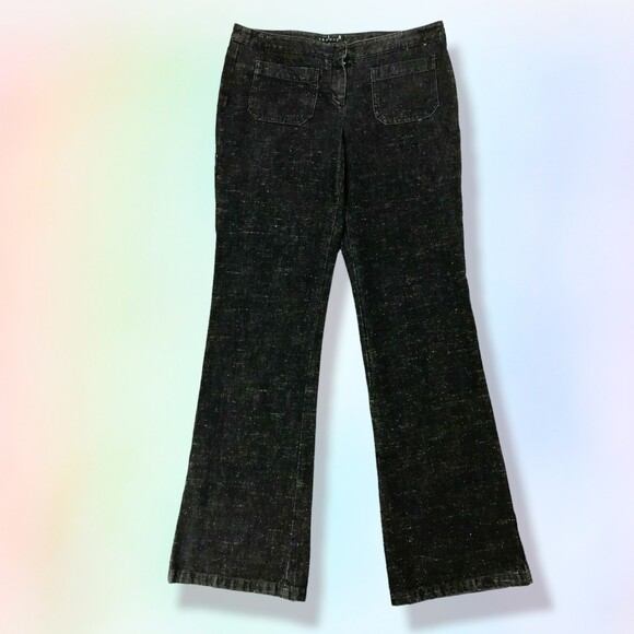 Theory bootcut Jeans 8 Nareah D. Donegal Denim Charcoal black Marl MRSP $275 - Picture 1 of 7